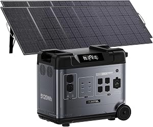 OUKITEL P5000 Pro Estacion de Energia Portatil 4000W con 2 Panel de 500W,
