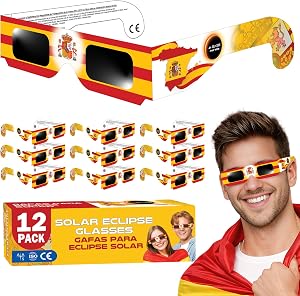 Galaxium Gafas Eclipse Solar 2026 Niños y Niñas - Temática Española, Animales,