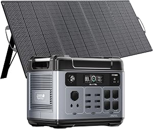 OUKITEL P2001 Pro 3200W Con panel solar de 400W, generador solar de 2048Wh con