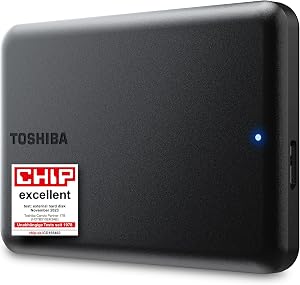 Toshiba Canvio Partner 1TB - Disco Duro Externo portátil de 2,5'', USB 3.2,
